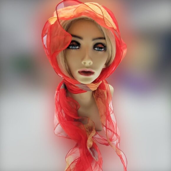 Red SILK Scarf NEW - Picture 13 of 13